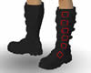 CJ69 BlkRed BuckleBoots2