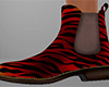 Orange Tiger Stripe Chelsea Boots (F)