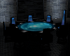 Black Blue Table +Chairs