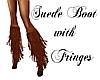 Suede Boot with Fringes