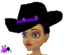 black purple cowgirl hat