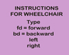 Wheelchair Instructions
