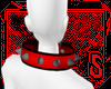 [S] Red Spike Collar