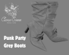 Punk Party Grey Boots