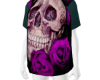 purple skull cross shirt