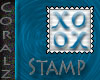 Teal X & O Stamp