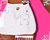 Kids White Denim Skirt