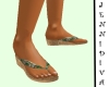 Dainty Green Bead Sandal