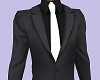 Suit with a white tie