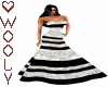 Gown silver black