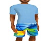 Hawaiian shorts and top