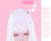 M.M/F White Cat Ear