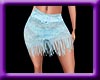 Blue lace fringe skirt