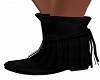 Fringe Boots-BLACK