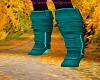 Teal Suede Boots