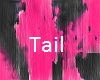 Black/Pink furry tail