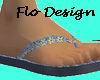 F>FloralDenim Flip Flops