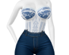 Conj jeans y corset