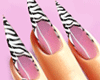 🤍 Zebra Nails