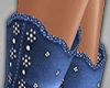 Country Blue Denim Boots