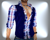 Blue Plaid Shirt /w Vest