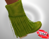 JET! Green Fringe Boots
