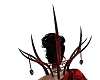 red glowing spikes