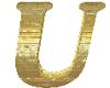 Letter U - Gold