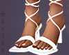 $ tied sandals ivory