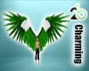 green bandaged wings
