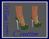 Green Glitz Heels