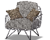 Grey Brown Wire Armchair
