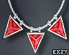 Necklace Silver/Red