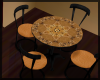Gold/Black Table 4 Chair