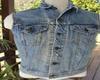 Denim Jacket{Cut sleeve