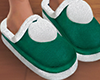 Fur Slippers Green