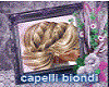 blonde hair tied mesch