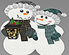 Winter Snowman Couple