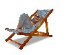 Exotic blue beach chair