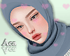 Wilona LS Gray Hijab