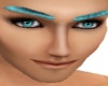 thick teal eyebrows