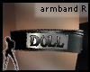 ~ Doll leather armband R