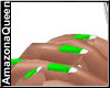 Lush Hands Green Nails