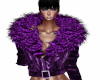 {LB} Purple fur jacket