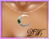 Moon Necklace - Emerald