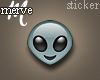 M" Alien Emoji