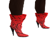 Red Snake  skin Boots