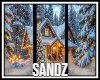 S. Anim Xmas Snow Window