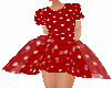 Flat Red Pokadot Dress