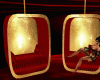 red/gold couches